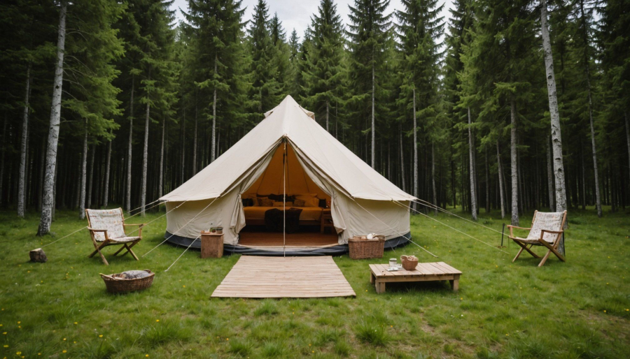 Glamping in der auvergne: natur erleben mit komfort